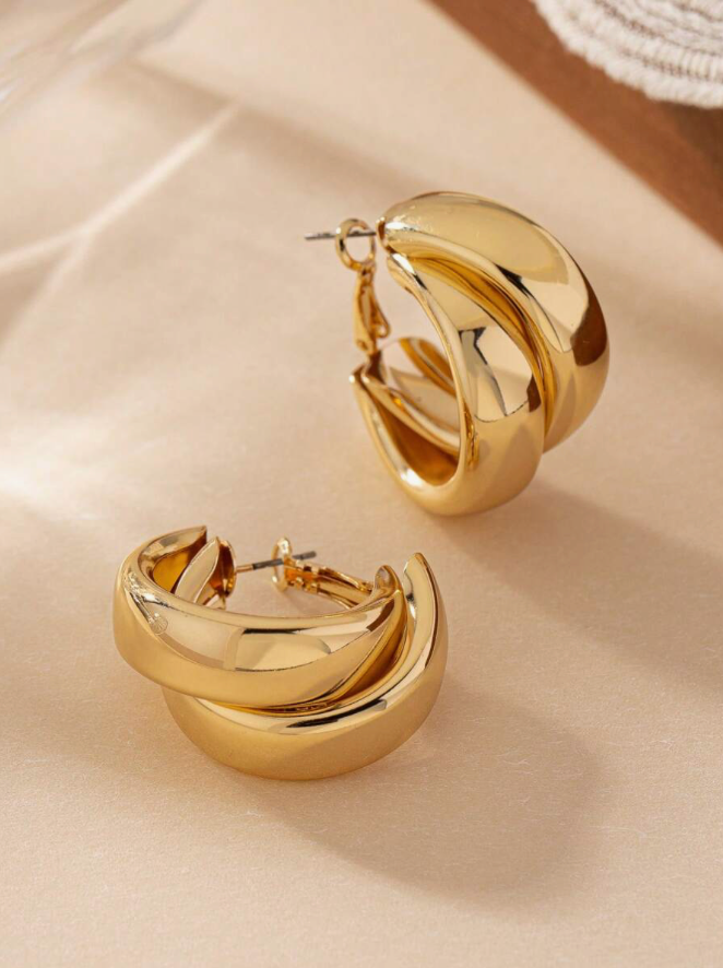 Gold Double Hoop Earrings