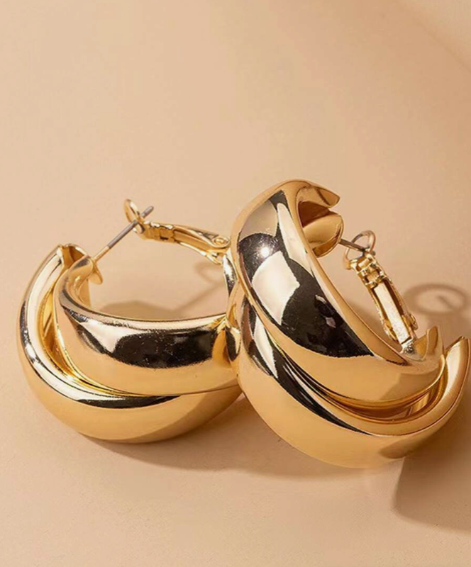 Gold Double Hoop Earrings